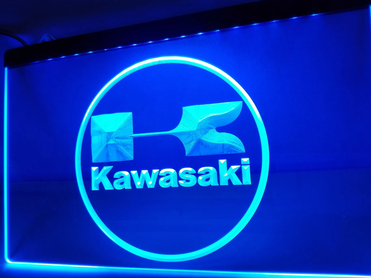 LG135-Kawasaki Racing Motorcylce бар светодиодный неоновый светильник Знак Домашний Декор ремесла