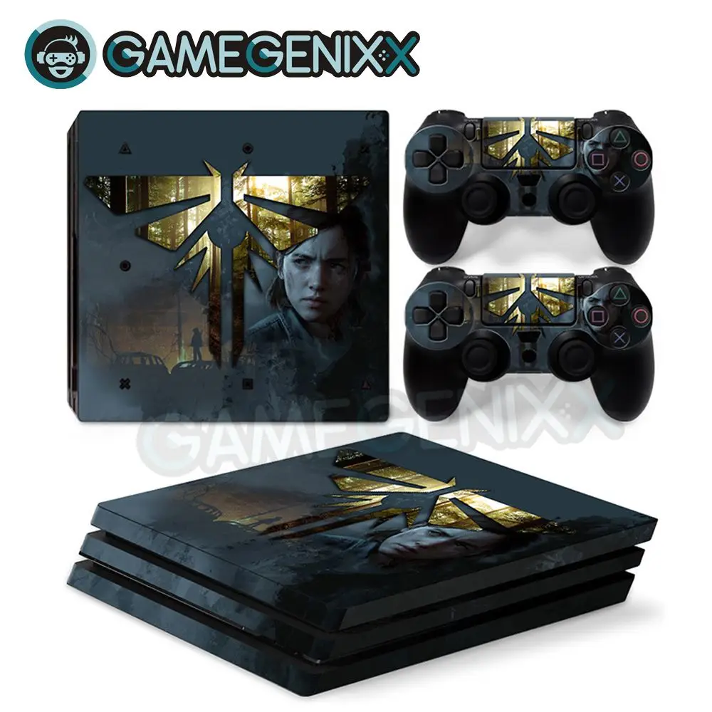 Виниловая наклейка на кожу GAMEGENIXX для консоли PS4 Pro и 2 контроллера последний из