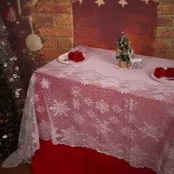 Рождественская Банкетная скатерть, дизайн снежинки, Рождественское украшение, Скатерть для свадьбы, Рождественская вечеринка, Декор