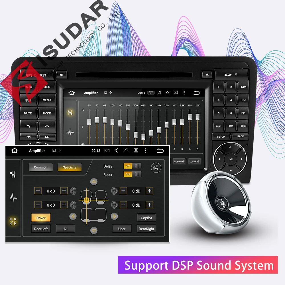 Clearance Isudar 2 Din Auto Radio Android 9 For Mercedes/Benz/ML/GL CLASS W164 ML350 ML500 GL320 Car Multimedia Video DVD Player GPS FM 2