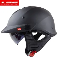 LS2 of590 хромированный мотоциклетный шлем с открытым лицом винтажный Мото шлем с внутренним солнцезащитные очки Половина лица moto rbike точки шлемов