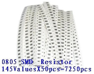 0805 SMD 5% комплект образцов резистора, 1R-1M Ом 146ValuesX20pcs = 2920 шт