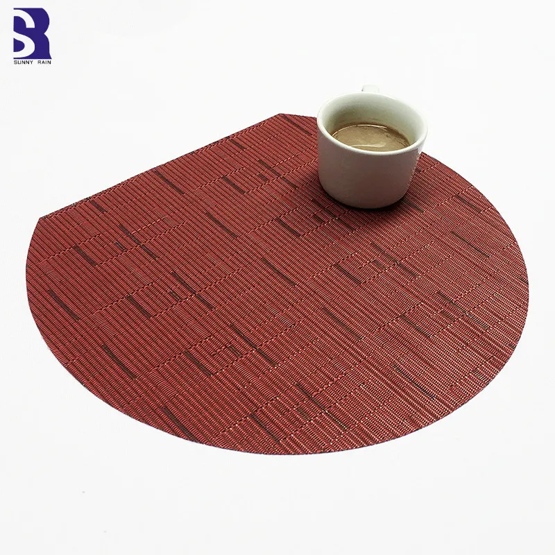 Sunnyrain 6 Piece Pvc Place Mats Waterproof Table Setting Placemat