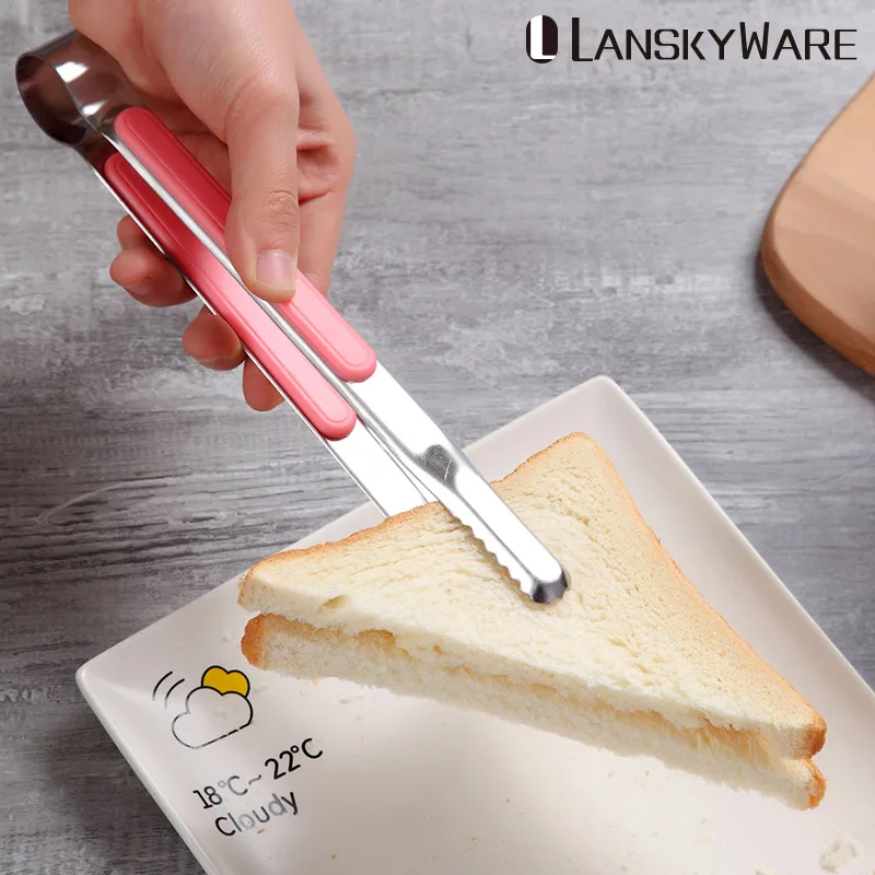 LANSKYWARE нержавеющая сталь щипцы для салата барбекю кухонные с противоскользящей