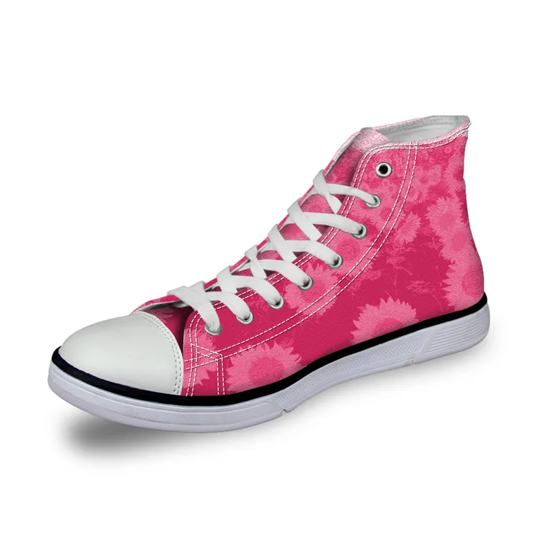 FORUDESIGNS/Женская парусиновая обувь с высоким берцем розового цвета с граффити брендовые весенние женские повседневные туфли года женская обувь tenis feminino - Цвет: CC1169AK