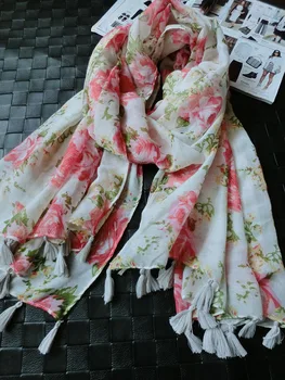 

Scarfs for ladies,Rose flower scarf,floral hijab,Muslim hijab,korean tassel scarf,ponchos and capes,shawls and scarves,head wrap