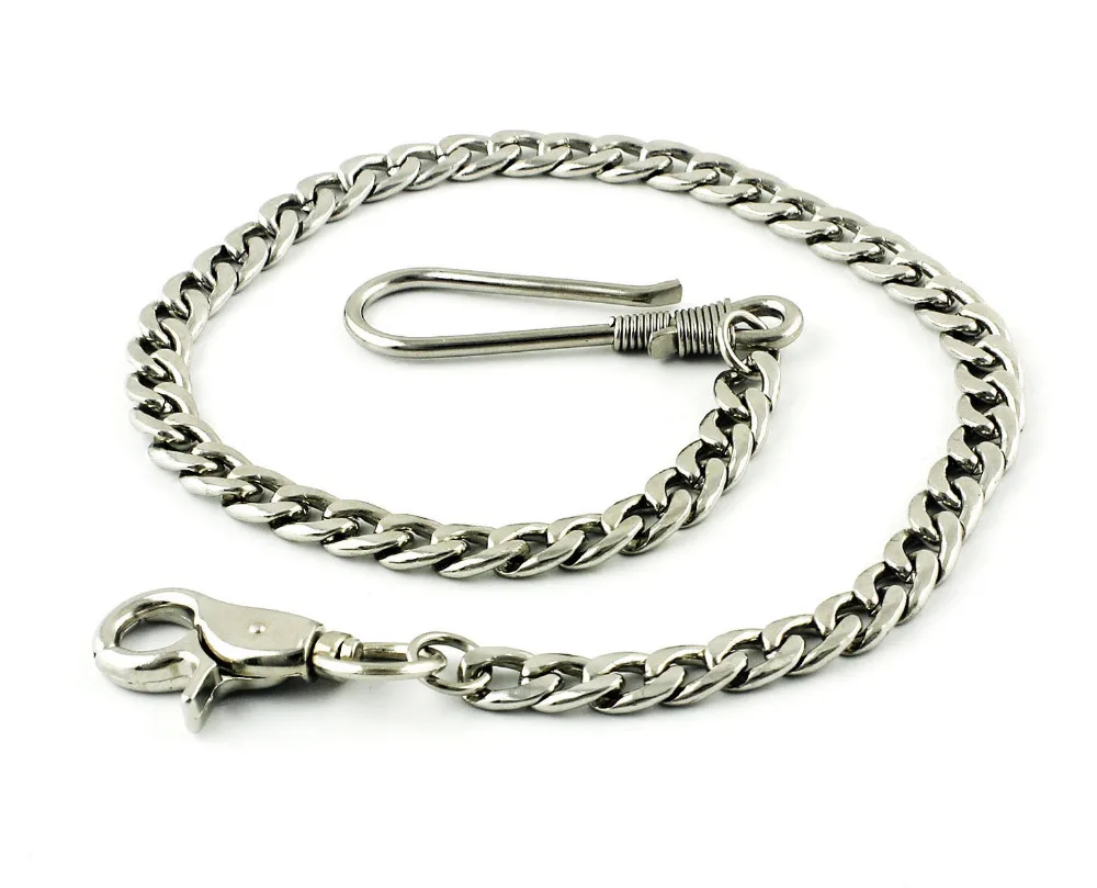 

Popular Sliver Tone Solid Metal Long Jeans Biker Wallet Chain 20