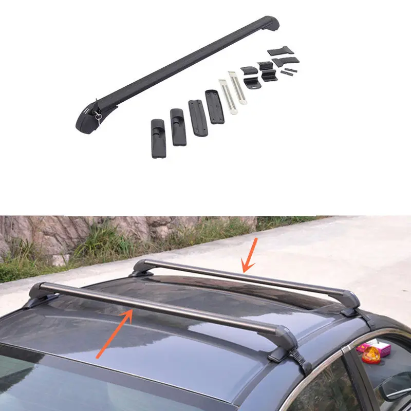 1 комплект для Chevrolet Aveo 2010-2016Black Алюминиевая багажная полка поперечная стойка