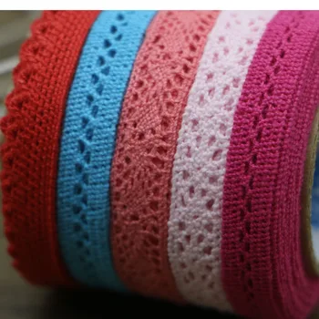 

1cm cotton lace ribbon woven tape roll decorative fabric