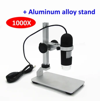 

1000X digital USB microscope video microscope USB Endoscope Camera magnifier 8 LED lights Aluminum alloy stand