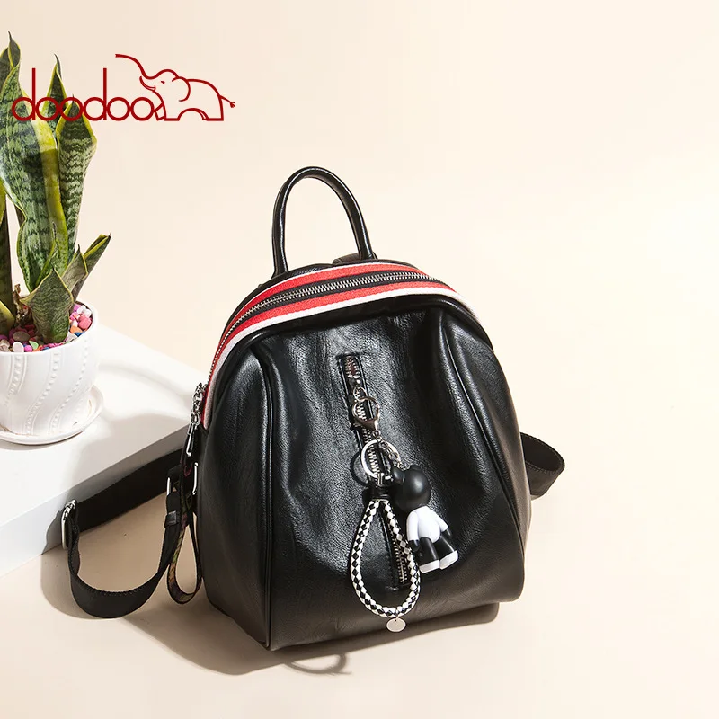 

Shoulders Package 2019 New Pattern Travelling Bag Student genuine leather Backpack female doughnut school bags for teenage girls