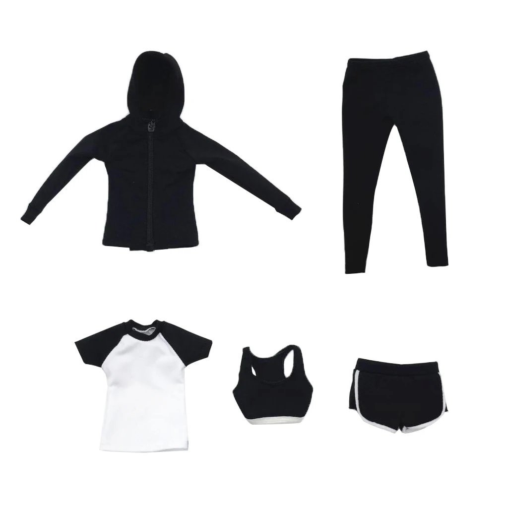 1/6 Scale Women Sports Suit Set Female Clothes for 12inch Action Figure Body Doll Toy Accessory