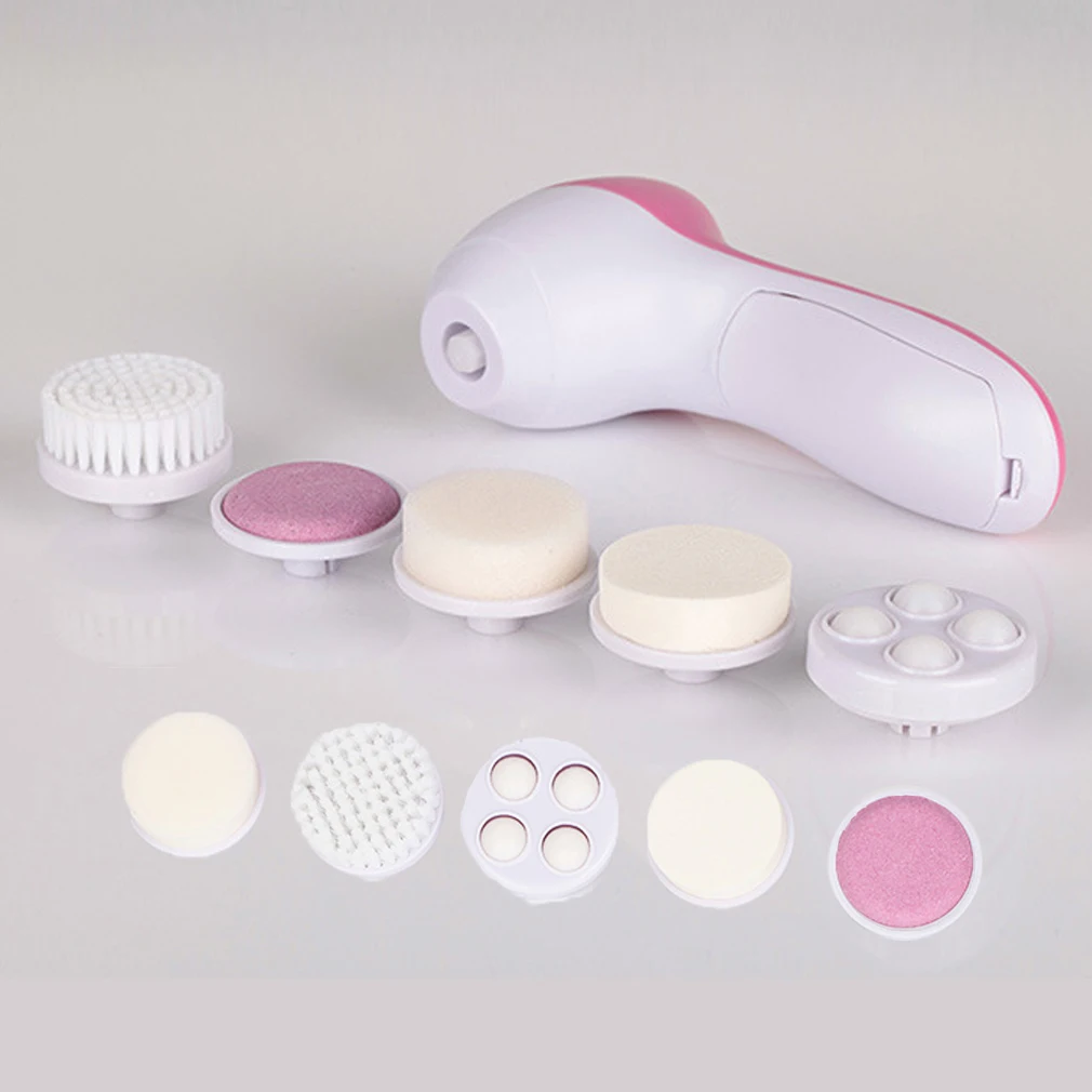 5 In1 Multifunction Electronic Face Facial Cleansing Brush Spa Skin Care massage