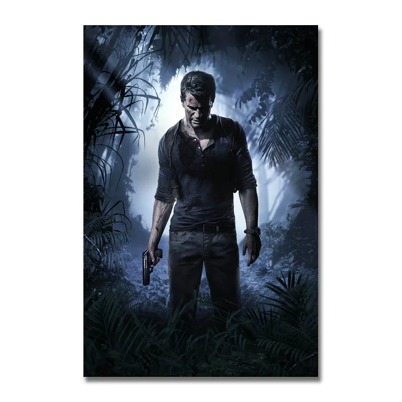 Художественный шелк или холст с принтом Uncharted 4 A hiefs End Hot Game Poster 13x20 32x48 дюймов для украшения комнаты-004