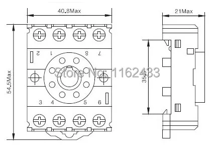 PF083A 8 pin основание релейного разъема для DH48S ST3P AH3-3 MK2P JTX-2C