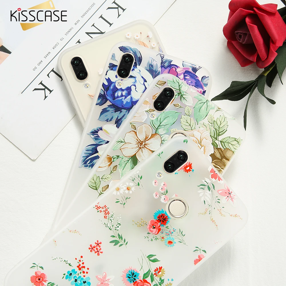 

KISSCASE Flower Pattern Phone Case for Huawei P30 P20 lite pro Soft 3D embossed Floral Case for Huawei Mate 20 10 lite Fundas