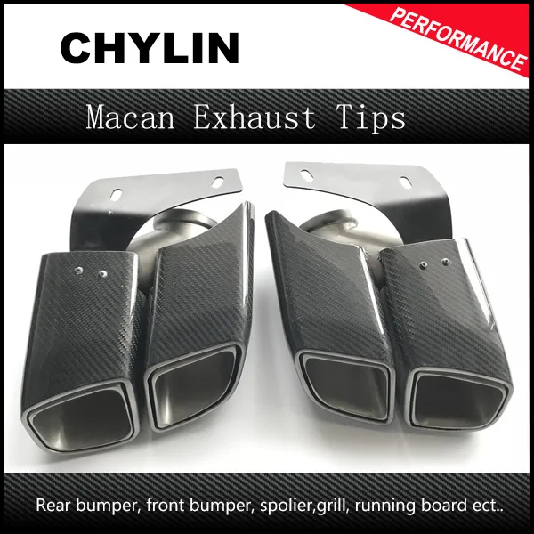 High Quality Carbon Fiber Tail Exhaust Tips Muffler Pipe For Porsche Macan 2014-2017 Macan High Quality Carbon Fiber Tail Exhaust Tips Muffler Pipe For Porsche Macan 2014-2017 Macan