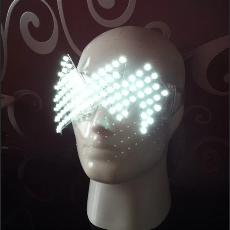 New Product Led Glasses Luminous White Lighting Halloween Glasses For Parties Event Party Supplies Free Shipping03
