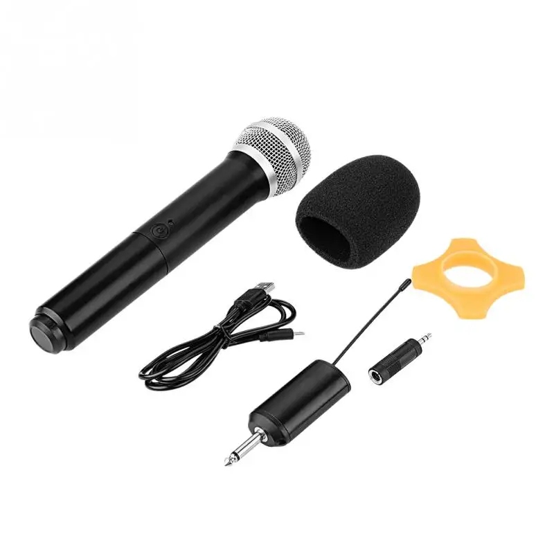 

UHF Wireless Rechargeable Handheld Microphone with Mini Receiver for KaraokeBusiness Meeting Microphones 2018 new style