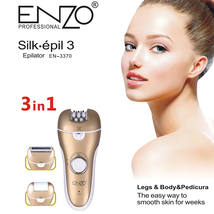 

ENZO Electric Lady Shaving Hair Removal Device Portable 3-In-1 Arm Leg Body Painless Epilator