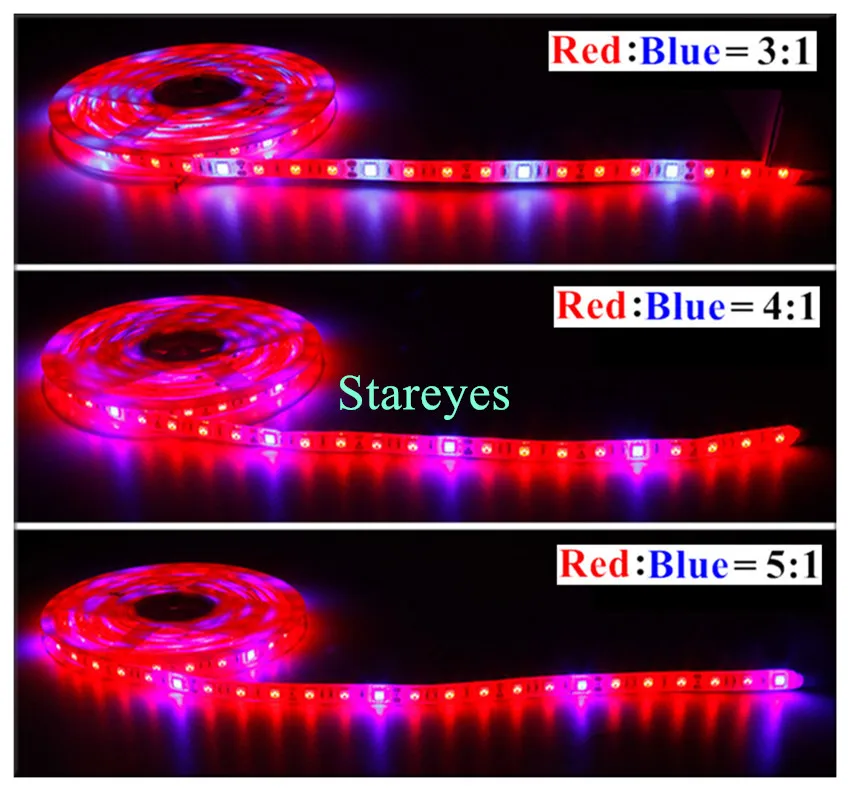 20 шт. SMD 5050 5 м Светодиодные полосы растут свет полный спектр цветок растение Фито лампа роста для теплицы для гидропонного выращивания растений