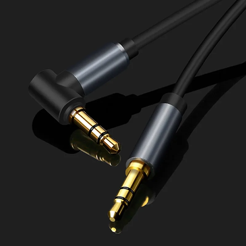 

3.5MM AUX Audio Cable 3.5 mm Speaker Cable Cord Right Angle L Shaped Male to Male Headphone For Phone Car Laptop MP3