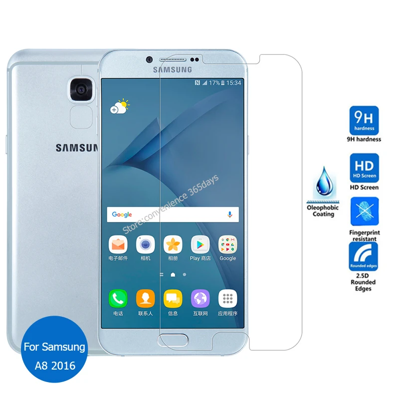 For Samsung Galaxy A8 2016 Tempered Glass Screen Protector 2.5 9h Front