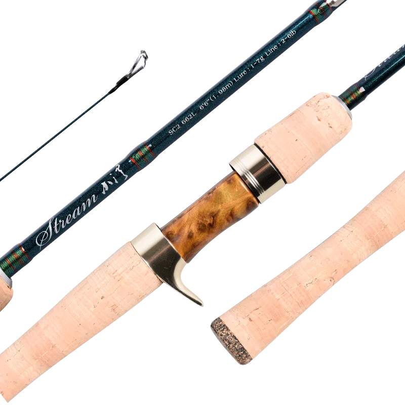 Super Soft 1.98m Cork Grip Fishing Lure Rod Stream Pole Sea Telescpoic