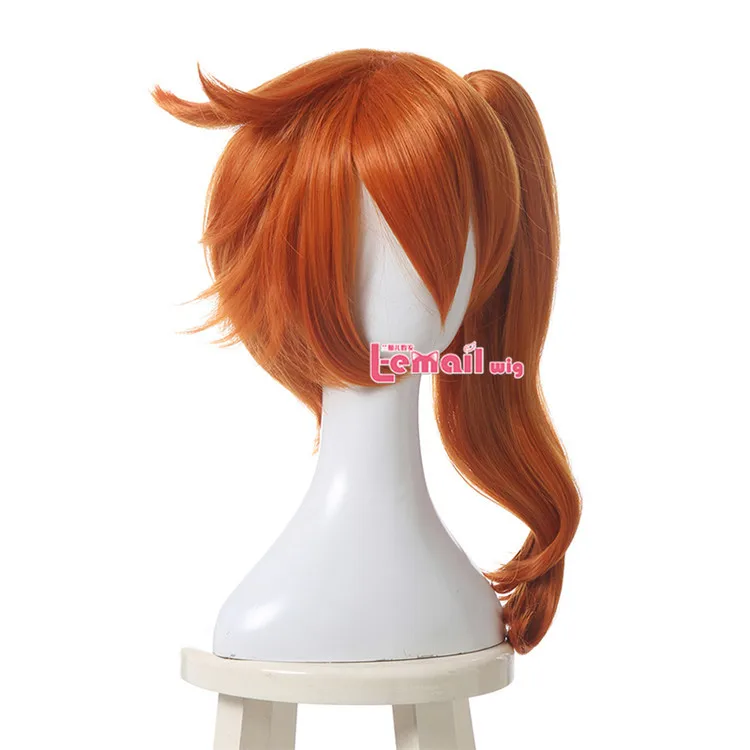 L-email парик My Hero Academy Itsuka Kendo Косплей парики конский хвост оранжевый длинный парик для косплея Хэллоуин термостойкие синтетические волосы