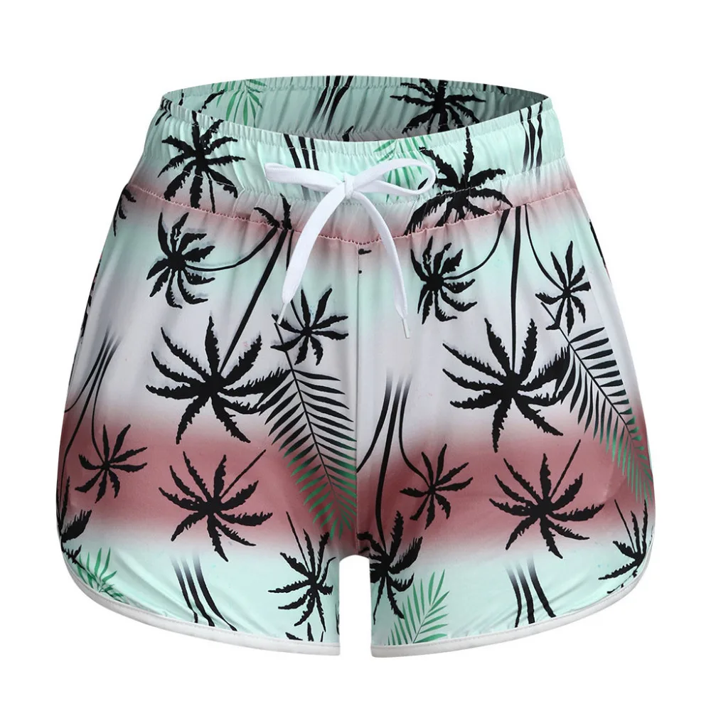 2019 Women's summer print shorts sexy comfortable sports shorts ladies high waist running sports shorts women gym polyeste 40J21 (3)