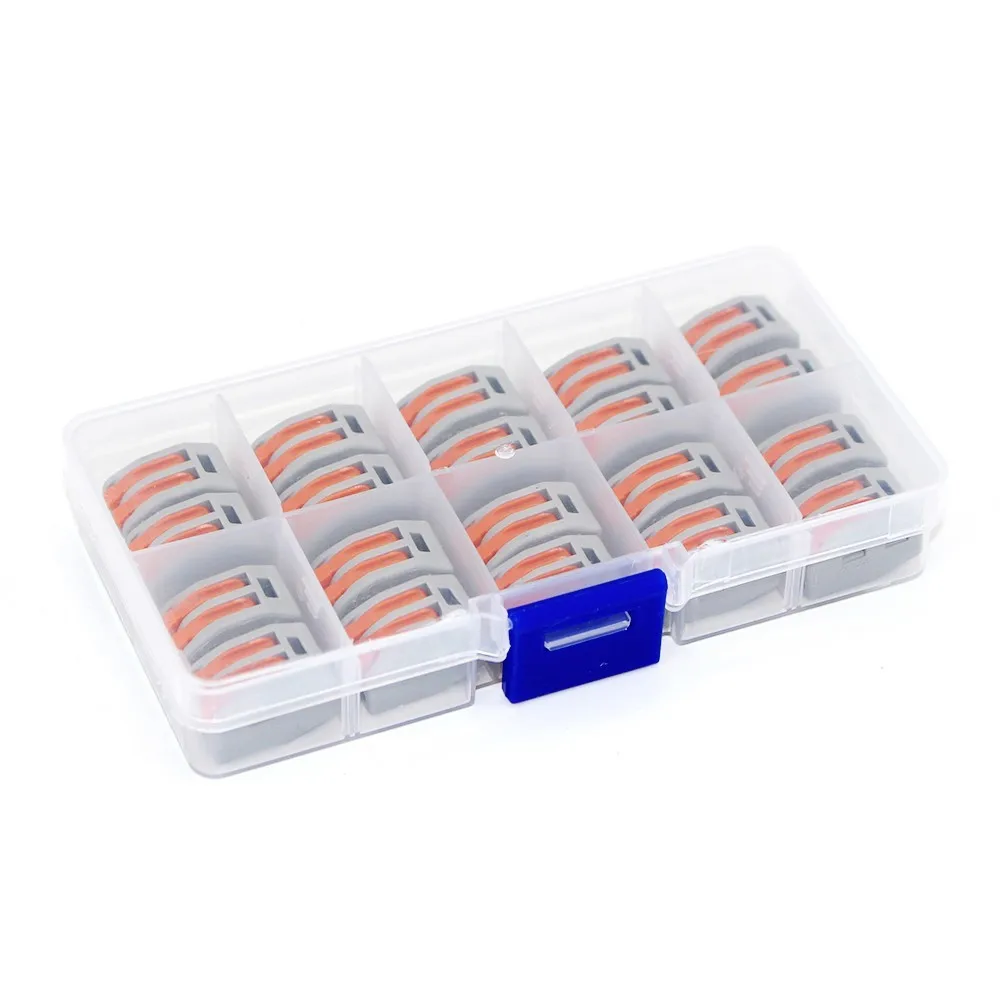 

(20pcs/box) 2 Pin Universal Compact Wire Connectors PCT-212 terminal block with lever new mini fast to 2pin WAGO Conductor