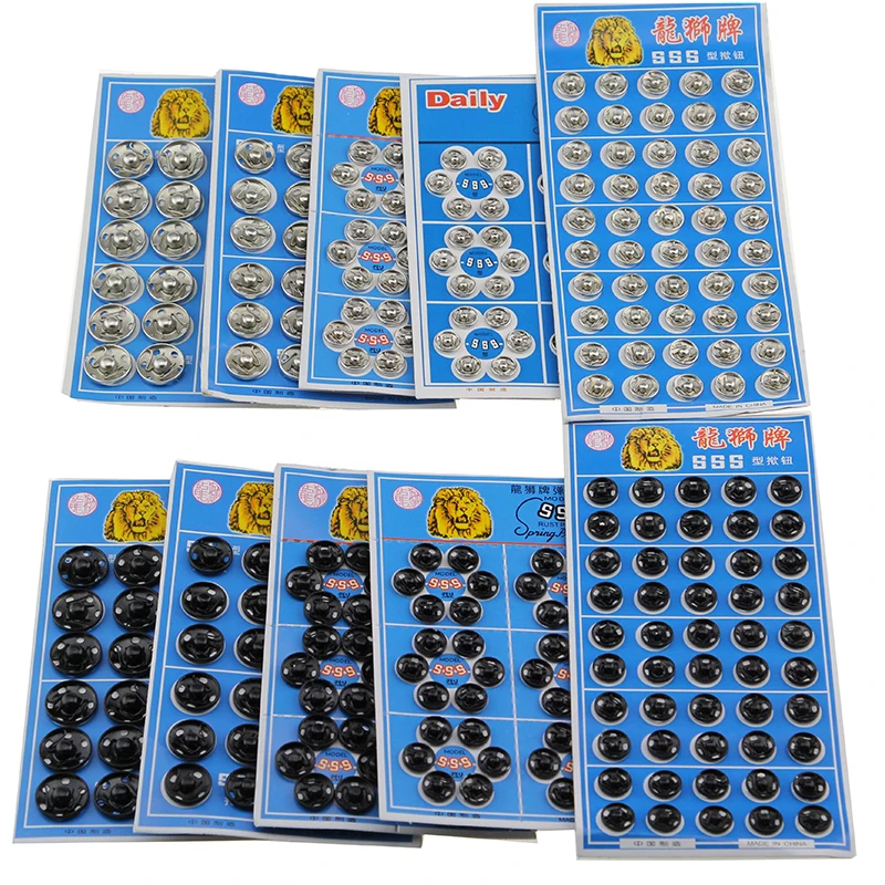 

8.5/10/12/14/16mm Small Metal Snap Fasteners Press Button Stud Plating accessories Sewing Embedded buckle
