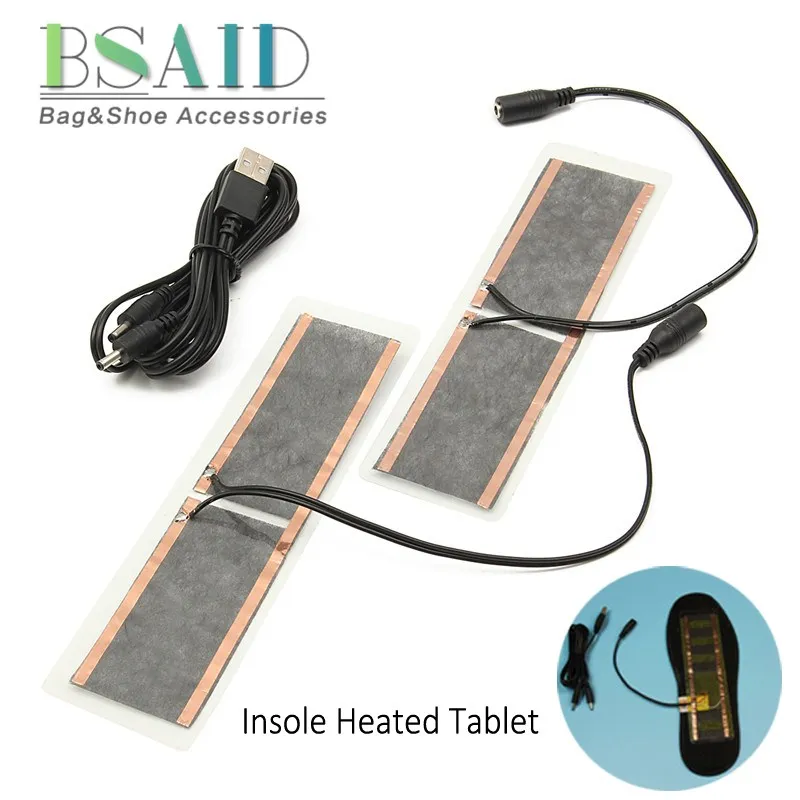 BSAID 5V USB Heated Tablet Women Men Winter Insoles Shoes Warmer Heater