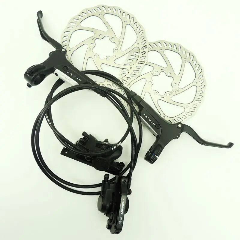 

GIANT mountain bike hydraulic disc brakes 160mm discs left and right universal folding car front and rear oil brake clamp
