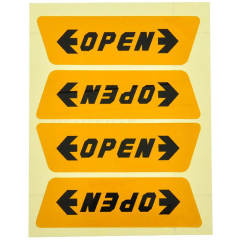 JX-LCLYL 4pcs/set Car Door Opening Warning Safety Tips Reflective Sticker Decal Sign