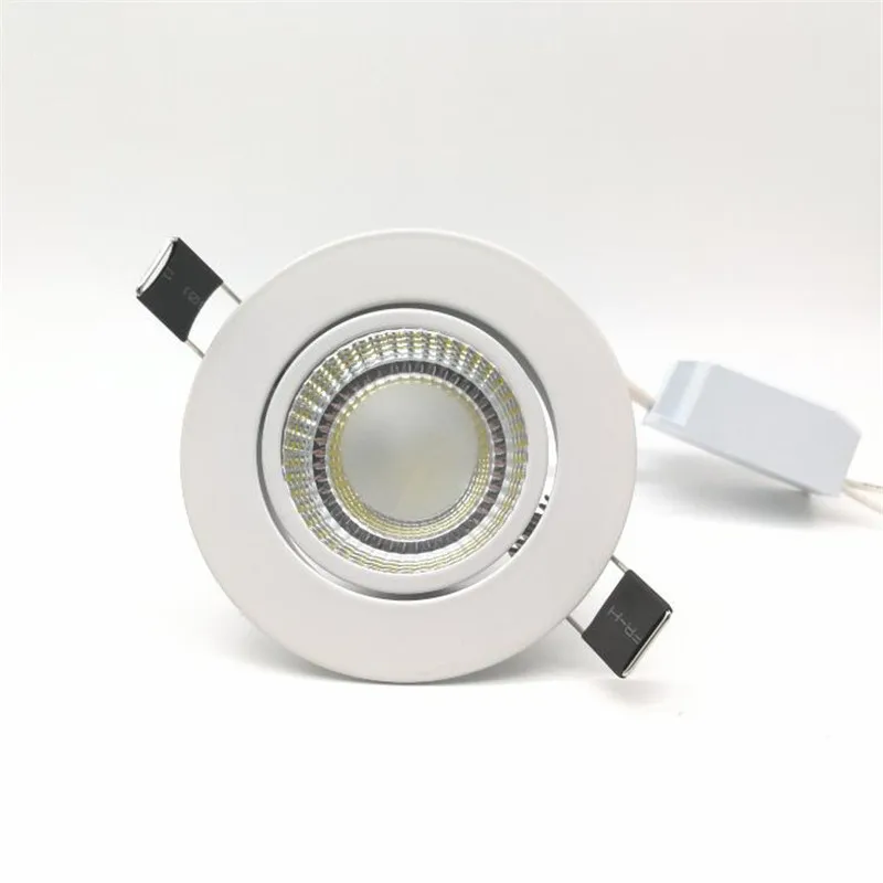 

DHL Free Shipping 12pcs/lot COB 10W Dimmable led downlight led recessed light Efficient heat sink ,with dimmable powersupply