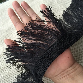 

Fringe lace Black tassel lace ribbon DIY Garment Accessories 9.5cm Width 5yards/lot