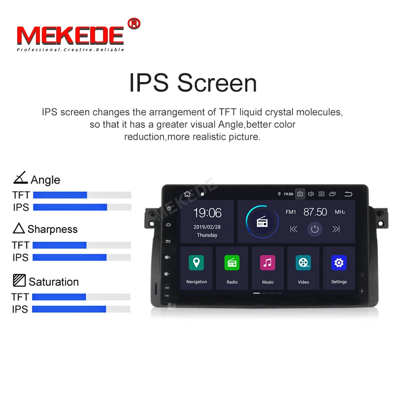 MEKEDE Android 9 0 ips DSP 1DIN Автомобильный DVD плеер для BMW E46 3 серии 318 320 325 M3 Rover 75 MG ZT BT GPS