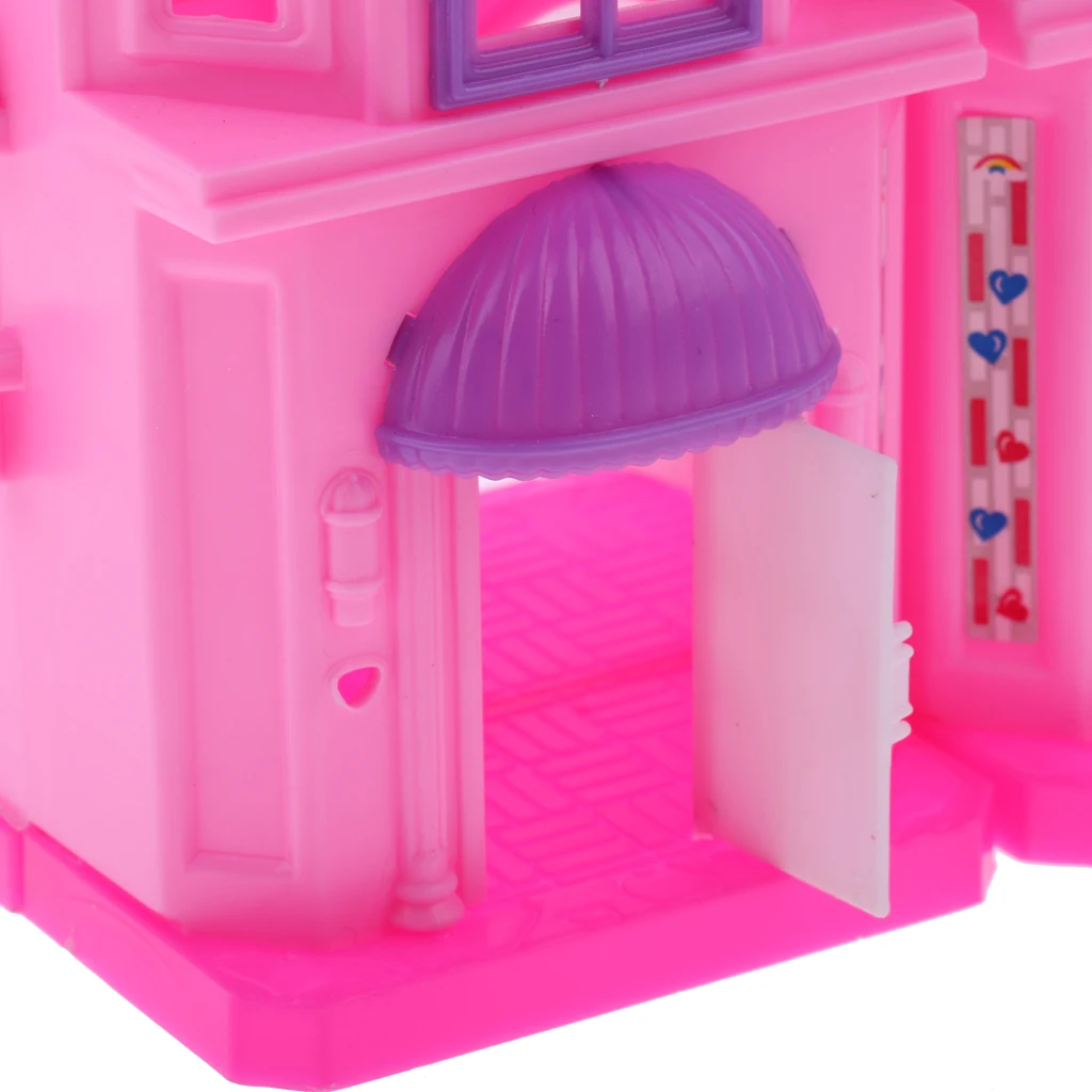 2 Storey Doll Mini Villa Dream House for Doll Kids Pretend Play Toy Dollhouse Furniture Set For Baby Doll Couch Doll House