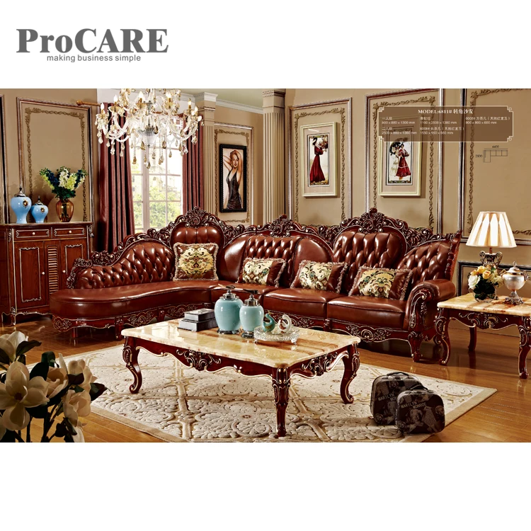 Living room furniture new model sofa sets pictures / home furniture leather sectional sofa - 6811