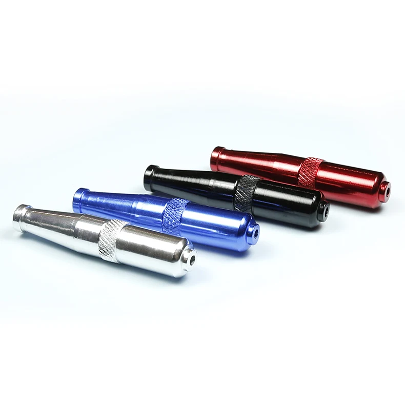 Mini Smoking Pipe Aluminium Torpedo style Tobacco pipe 6 colors gold green silver black blue red