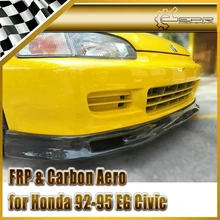 Car-styling For Honda 1992-1995 EG Civic Spoon Style Carbon Fiber Front Lip