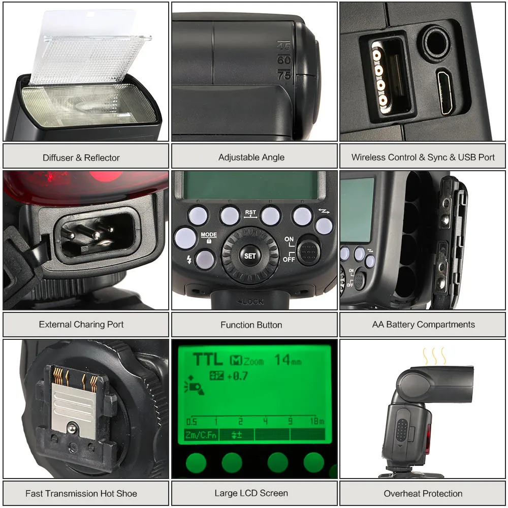 Беспроводная вспышка Godox TT685S 2 4G HSS 1/8000s i TTL GN60 + триггер для Sony A77II A7RII A7R A58 A9 A99 A6300