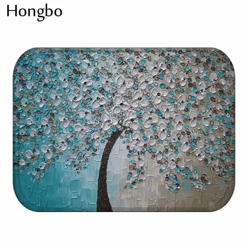 Hongbo 3D Vivid Tree масляная живопись ковер нескользящий коврик для ванной комнаты Кухня наружные коврики передняя дверь коврик