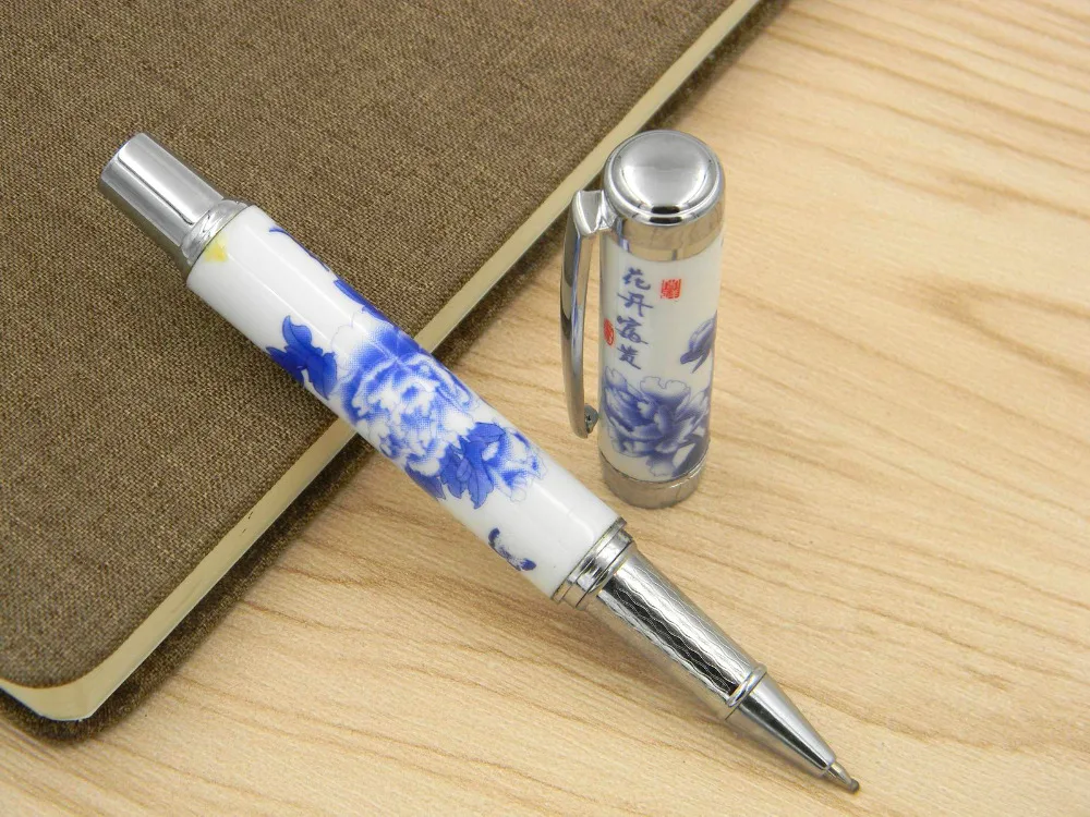 Ceramic Blue and White porcelain Chinese Painting Camellia Flower