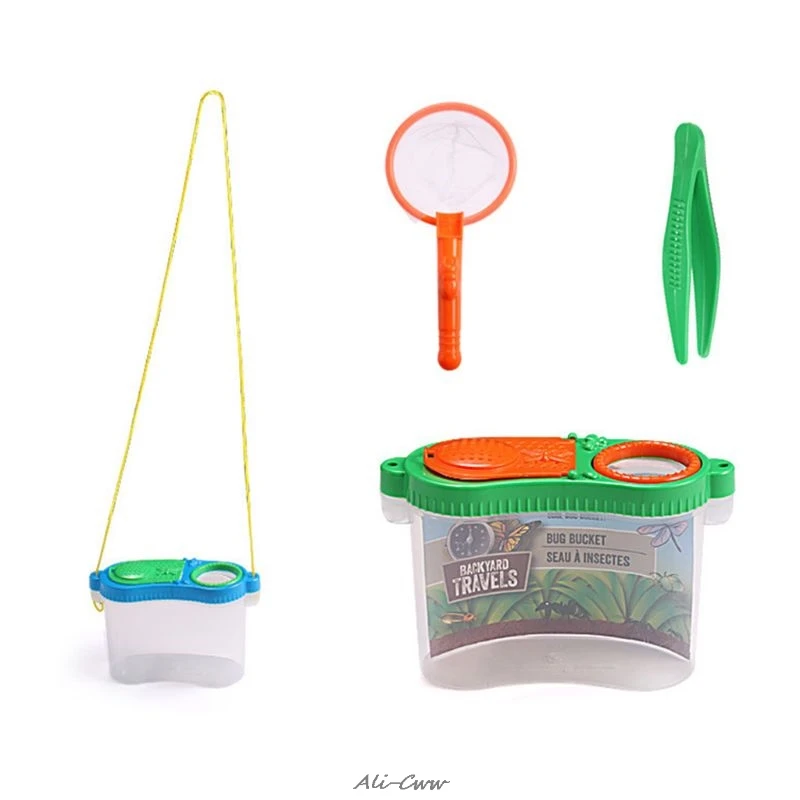 Портативная Игрушка Лупа для наблюдения за насекомыми, Детская коробка для наблюдения на открытом воздухе, оборудование для исследования