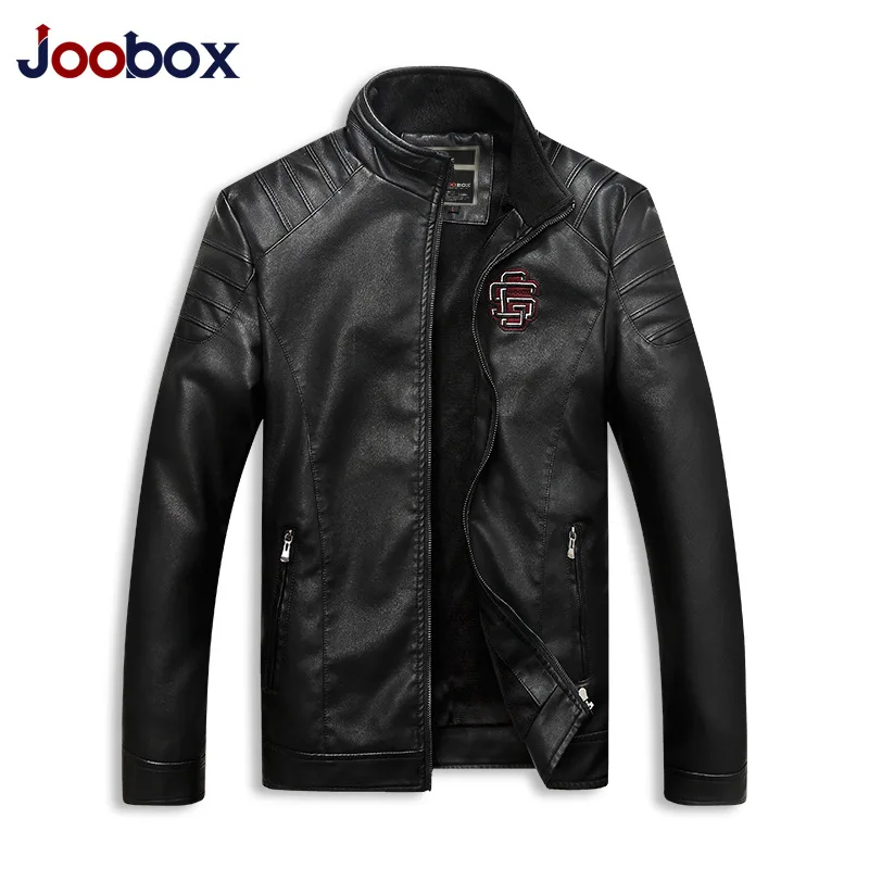 JOOBOX Men Leather Suede Jacket Fashion Autumn Motorcycle PU Leather ...