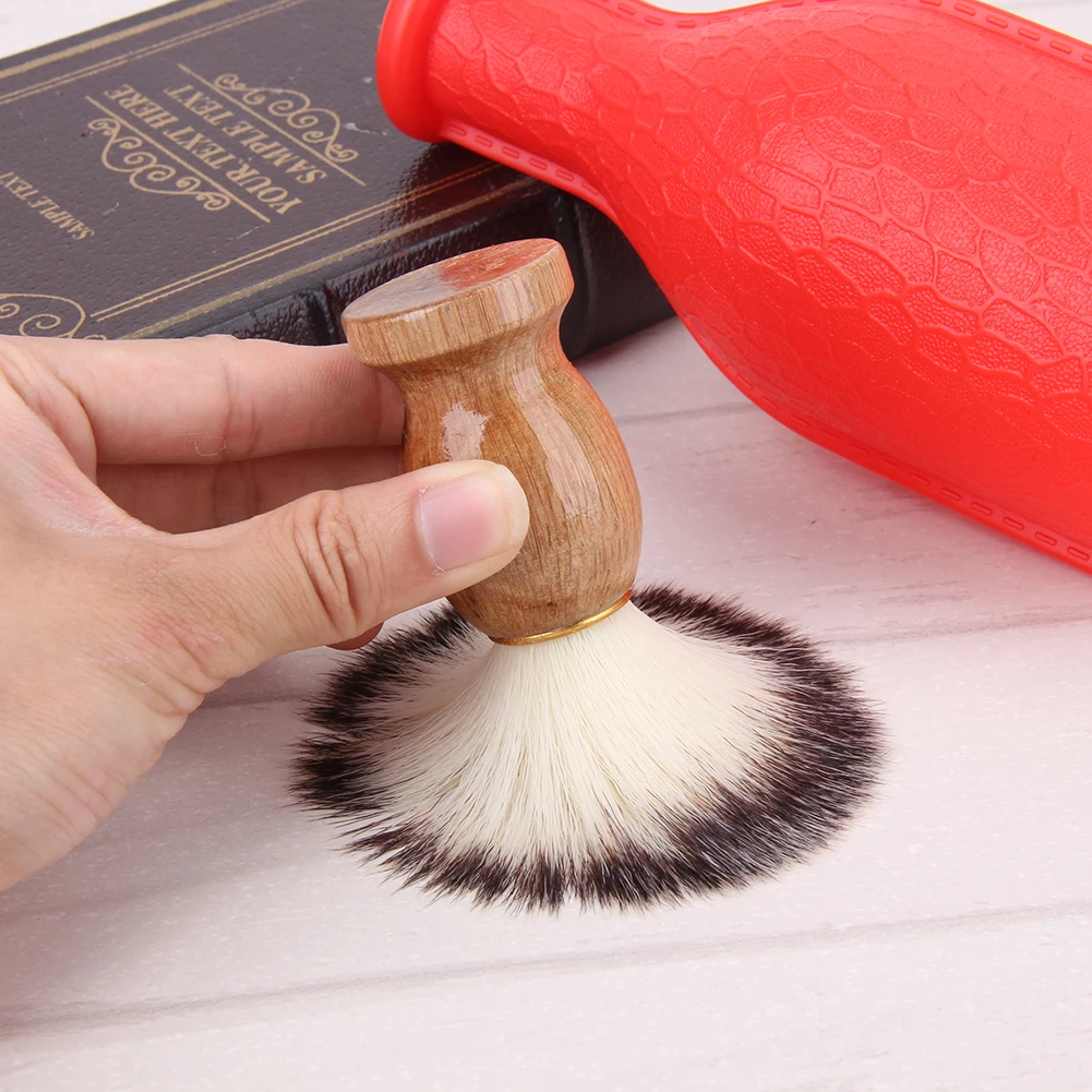 Badger Hair Мужская бритвенная щетка Salon men лицевая борода приспособление для чистки бритвенный инструмент бритва щетка с деревянной ручкой для