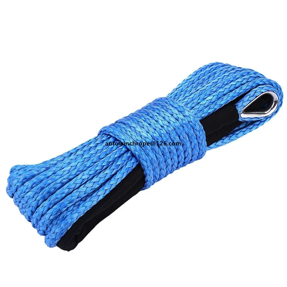 

Blue 5mm*15m Synthetic Winch Rope,ATV Winch Line ,4X4 off-road Repalcement Winch Cable.Plasma Winch Cable