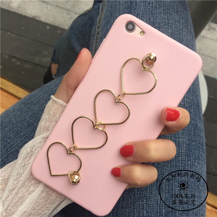 Sweet Love Сердце цепи кулон кисточкой чехол для iPhone 7 Plus прозрачный ТПУ силиконовый
